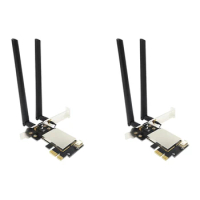 2X PCIE Wifi Card Adapter Bluetooth Dual Band Wireless Network Card Repetidor Adaptador For PC Desktop Wi-Fi Antenna M.2