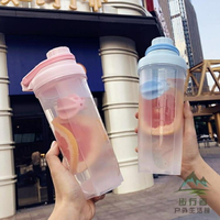 韓版時尚運動搖搖杯塑料便攜健身水杯戶外帶刻度