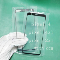 5pcs A+ quality Front Outer Glass Lens Touch Panel with OCA For Google Pixel 4 4XL 2XL Glass Lens Repair