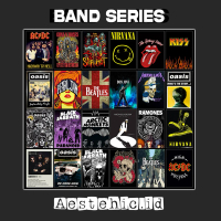 Poster Dinding Kamar Aesthetic Tema Band Series
