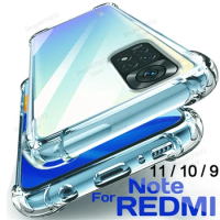 Shockproof Clear TPU Case For Xiaomi Redmi Note 12 Turbo 10 9 8 11 Pro Plus Soft Bumper Case For Redmi Note 11S 10S 9S 9T 8T 7