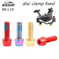 6pcs Bicycle disc caliper fixing screw plated titanium screw m6x18mm crank brake clamp fixing bolt