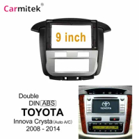 9 Inch Car Accessory Fascias For TOYOTA Innova Crysta 2008-2014 Auto A/C Adaptor Panel Car DVD Frame One/Double Din Radio Player