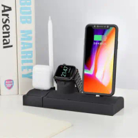 Besegad Charging Stand Dock Charger Holder Station for iWatch Series 2 3 4 5 iPhone 8 X XR XS 11 MAX Apple Pencil Watch Gadgets