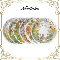 Noritake Totoro Bone China PLATE, จานขนมสลัดจานเซรามิคสำหรับอาหารเช้าชายามบ่าย-ชุดของขวัญอาหารค่ำ