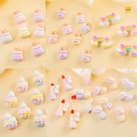 5pcs ice-cream resin flatback cabochons for jewelry making diy scrapbooking embellishments Resin Slime Charms crafts supplies