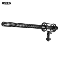 BOYA BY-PVM1000L Professional Condenser Microphone Super-Cardioid Directional Mic with Shock Mount Wind Muff for Camcorder