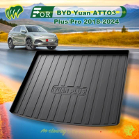For BYD Yuan ATTO3 Plus/Pro 2018-2024 Custom Fit Car Trunk Mat All Season Black Cargo Mat 3D Shaped Laser Measured Trunk Liners