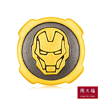 周大福 漫威MARVEL系列 黑金鋼鐵人黃金路路通串珠