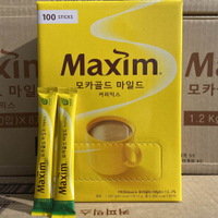 ZENSFOOD2026 สไตล์ใหม่เกาหลีใต้นําเข้าผงกาแฟแม็กซิม Maxim 3 in 1 Mocha Instant 100 ชิ้นกล่องของขวัญก