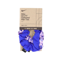 【NIKE 耐吉】髮圈 Gathered Scrunchie 造型 頭飾 紫藍色 渲染 大腸圈 大腸髮束 髮飾(N100245591-8OS)