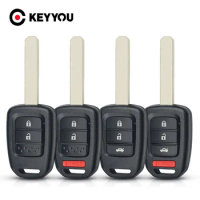 KEYYOU Remote Car Key Shell Case Cover Fob Blank For Honda GREIZ Civic City XRV Vezel 2/3/4 Buttons