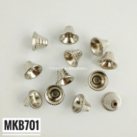 MKB701 Mahkota Beads / mangkok uk 12mili silver ringan (isi 12)