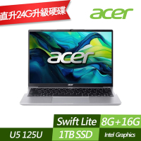 ACER 宏碁 SFL14-51M-50W8 14吋效能筆電 (Ultra 5 125U/8G+16G/1TB PCIe SSD/Win11/特仕版)