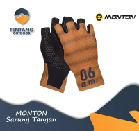 Sarung Tangan SKULL MONTON Half Finger Cycling Gloves 06AM Brown