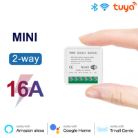 Tuya Smart Switch 16A Mini Switch WiFI DIY Universal For 2 Way Control Automation Module Voice Relay Timer Google Home Alexa