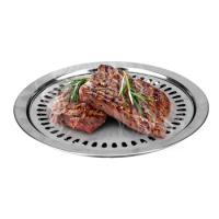 Electric Stove Baking Tray BBQ Grill Barbecue Tools Household Non-Stick Gas Stove Plate Smokeless Barbecue Grill Pan
