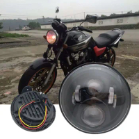 7 Inch Motorcycle LED Headlight 72W High Low Beam 6000K Projector Light For Honda CB400 CB500 CB1300 12/24V Waterproof Headlamp