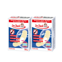 【Dr. Check 護理專家】防水洗透氣OK蹦50入-2盒組(一般傷口適用-7.2cmX1.9cm-共2盒/100片入)