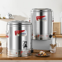 電熱燒水桶商用大容量開水桶雙層保溫不銹鋼月子桶涼茶煲湯桶「限時特惠」