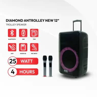 TANAKA Diamond Antrolley NEW Speaker 8/12/15/18 Inch Portable Bluetooth Indoor Outdoor Karaoke Mic W