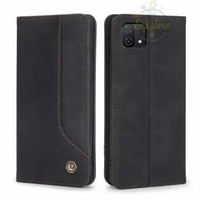 Case Untuk Oppo A16e Genuine Pola Casing Super PE Leather Cover Full 360 Degree TPU Waterproof  Blac