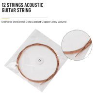 Brand New Guitar String Alice 12 String Stainless Steel Steel Core Acoustic Guitar String Fast Settle Musical Instruments