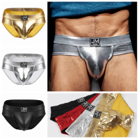 Jockmail Leather Sexy Classic Briefs Sparkling Men 'S Underwear Quick-Drying กางเกงว่ายน้ำ Underpants