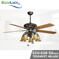 ECOLUX ECO-028 TEROMPET 52IN KIPAS ANGIN / KIPAS BALING/ KIPAS PLAFON