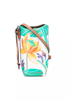 LOEWE 二手 Loewe Paulas Ibiza 皮革 Waterlily Gate 斜背包