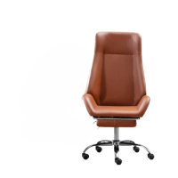 Office Modern Simple Leather Boss Chair Comfortable Long Sitting Can Lie Down Computer Can Lift Ergonomic Chair