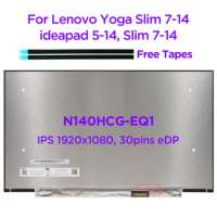 14.0 IPS Laptop LCD Screen N140HCG-EQ1 For Lenovo ThinkPad E14 Gen 2 ideapad 5-14 Slim 7-14 Yoga Slim 7-14 1920x1080 30pin eDP