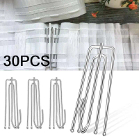30pcs Pengait Gorden Kaitan Gorden Baja Tahan Karat Kait Gorden Cantelan Hordeng Pengait Gorden Jadu