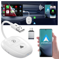 Wired To Wireless CarPlay Android Auto Wireless Adapter Plug and Play 2 In 1 Dongle Seamless Connect for Wired Android Apple Car