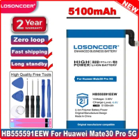 LOSONCOER 5100mAh HB555591EEW Mobile Phone Batteries For Huawei Mate 30 Pro Mate30Pro Mate 30 Pro 5G Battery