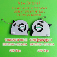 New Original Laptop CPU Cooling Fan For ASUS ROG G752V G752VY G752VT/VL FX 72V/VY GTX980 Fan 13NB09Y0P18011 13NB09Y0P19011