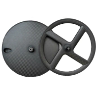 Factory Time Trial Disc Wheelset Carbon 4 Spokes For Wheels Rear for Road /TT Bike /Track Center Lock Disc Brake