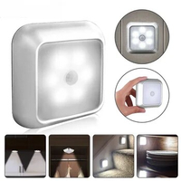 Wireless 6 LEDS PIR MOTION sensor led night lights lamp bedroom water closet Cabinet Corridor Stairwell Entrance batteri light