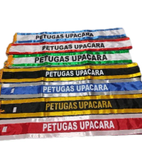 BIJIAN SELENDANG PETUGAS UPACARA SABLON SELENDANG WARNA WARNI SABLON PETUGAS UPACARA