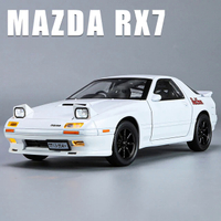 1:24มาสด้า RX7 RX-7 Supercar ล้อแม็กรถยนต์ D Iecasts และของเล่นยานพาหนะรถรุ่นเสียงและแสงดึงกลับรถของเล่นของขวัญเด็ก