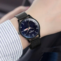 Non-mechanical Quartz Watch Versatile New Fashion Minimalist Starry Sky Style Magnetic Buckle Watches Luxury Wrist Watch