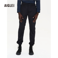 【AIGLE】男 防風軟殼保暖長褲(AG-2A136A100 黑色)
