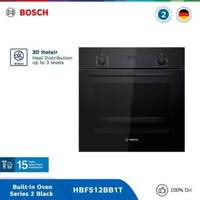 Bosch HBF512BB1T Oven Tanam / Built-in Oven Black Serie 2
