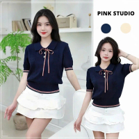 Áo Len Nữ Dáng Ngắn Cổ Thắt Nơ Cực Xinh  Áo Len Nữ Kết Hợp Chân Váy Hoặc Quần Rất Xinh Chất Len ĐẹpH