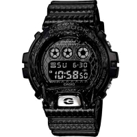 G-SHOCK 鑽石菱形紋路時尚潮流腕錶(DW-6900DS-1)-黑/50mm
