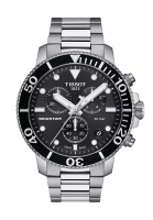 Tissot Seastar 1000 Chronograph Gent Grey Stainless Steel Bracelet and Black Dial Quartz Watch -T120.417.11.051.00