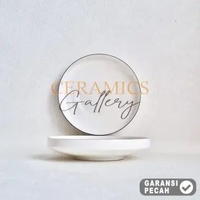 FORMIA 1set Dinnerware Keramik Piring dan Mangkok Premium Horeka Design Escada Noir Series Asthestic