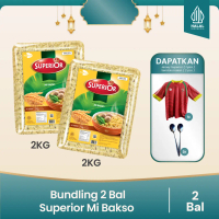 Mi Superior Keriting - Mie Bakso - 2 Bal - Gratis Jersey + Sendok Makan