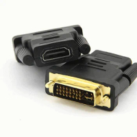 200pcs DVI (24+1)/(24+5) To HDMI Adapter Cables 24k Gold Plated Plug Male To Female HDMI To DVI Cable Converter 1080P