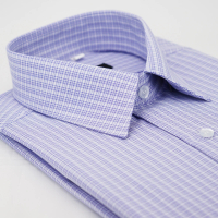 【金安德森】紫色格紋吸排長袖襯衫-fast